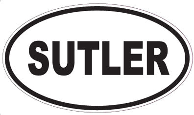 SUTLER - Oval Sticker