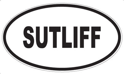 SUTLIFF - Oval Sticker