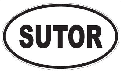 SUTOR - Oval Sticker