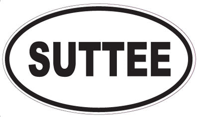 SUTTEE - Oval Sticker