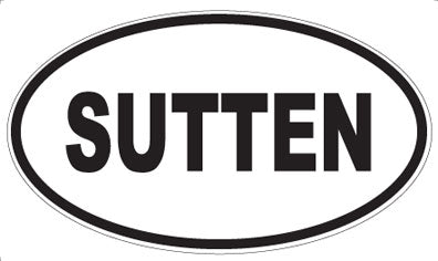 SUTTEN - Oval Sticker