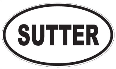 SUTTER - Oval Sticker