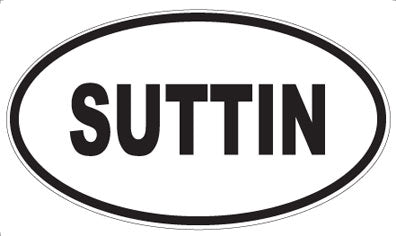 SUTTIN - Oval Sticker