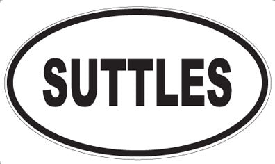 SUTTLES - Oval Sticker