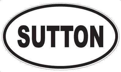 SUTTON - Oval Sticker
