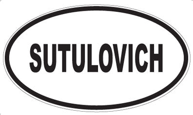 SUTULOVICH - Oval Sticker
