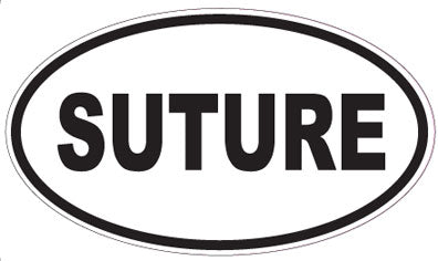 SUTURE - Oval Sticker