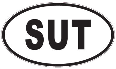 SUT - 3 Letter Initials Oval Magnet