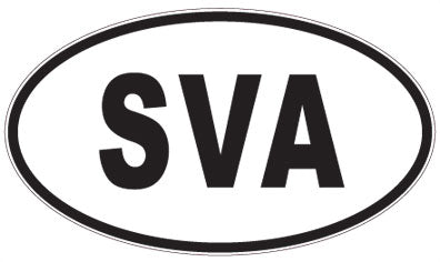 SVA - 3 Letter Initials Oval Magnet