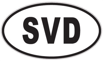 SVD - 3 Letter Initials Oval Sticker