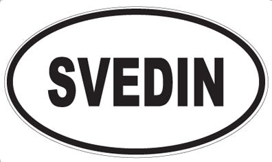 SVEDIN - Oval Sticker