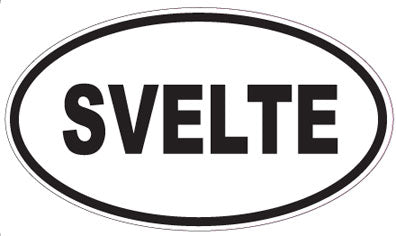 SVELTE - Oval Sticker
