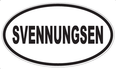 SVENNUNGSEN - Oval Sticker