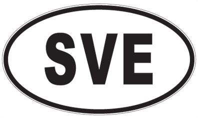 SVE - 3 Letter Initials Oval Magnet
