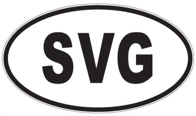 SVG - 3 Letter Initials Oval Magnet