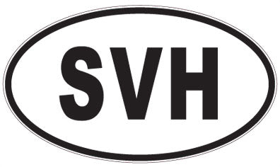 SVH - 3 Letter Initials Oval Magnet