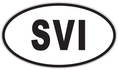 SVI - 3 Letter Initials Oval Magnet