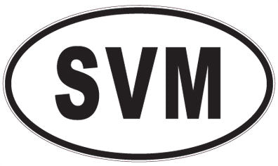SVM - 3 Letter Initials Oval Magnet