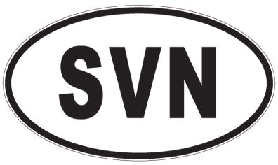 SVN - 3 Letter Initials Oval Magnet