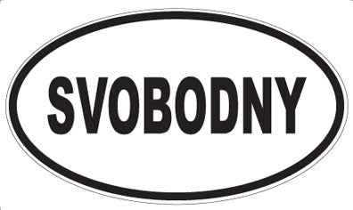 SVOBODNY - Oval Sticker