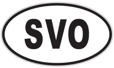 SVO - 3 Letter Initials Oval Magnet