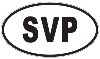 SVP - 3 Letter Initials Oval Magnet