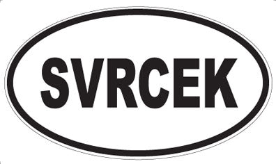 SVRCEK - Oval Sticker