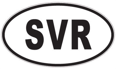 SVR - 3 Letter Initials Oval Magnet