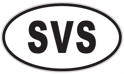 SVS - 3 Letter Initials Oval Magnet