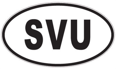 SVU - 3 Letter Initials Oval Magnet