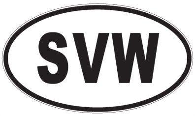 SVW - 3 Letter Initials Oval Magnet