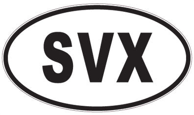 SVX - 3 Letter Initials Oval Magnet