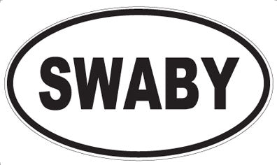 SWABY - Oval Sticker