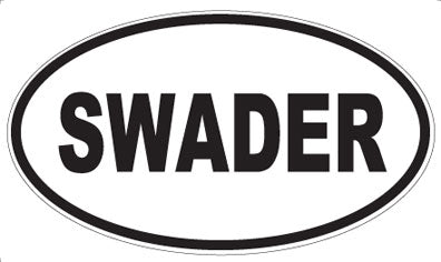 SWADER - Oval Sticker