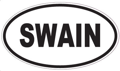 SWAIN - Oval Sticker