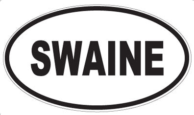 SWAINE - Oval Sticker