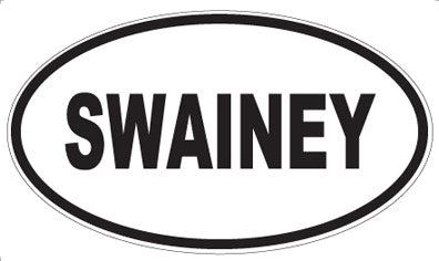 SWAINEY - Oval Sticker