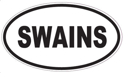 SWAINS - Oval Sticker