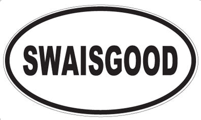SWAISGOOD - Oval Sticker