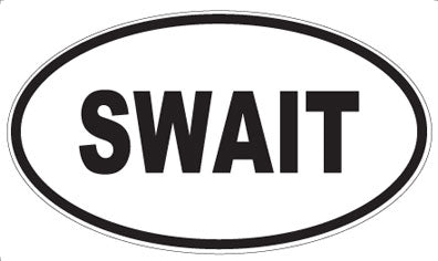 SWAIT - Oval Sticker