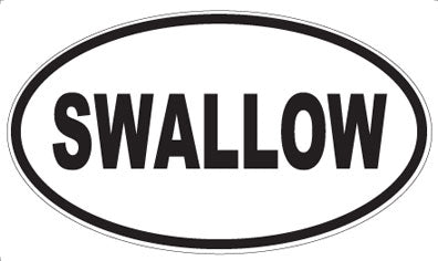 SWALLOW - Oval Sticker