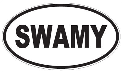 SWAMY - Oval Sticker