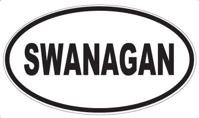 SWANAGAN - Oval Sticker