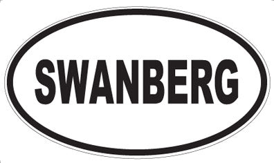 SWANBERG - Oval Sticker