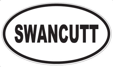 SWANCUTT - Oval Sticker