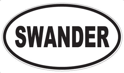 SWANDER - Oval Sticker