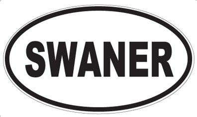 SWANER - Oval Sticker