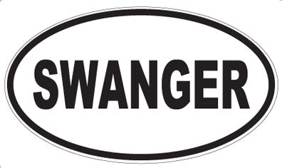 SWANGER - Oval Sticker