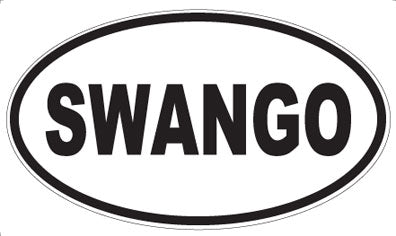 SWANGO - Oval Sticker