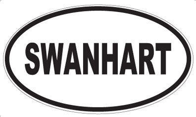SWANHART - Oval Sticker